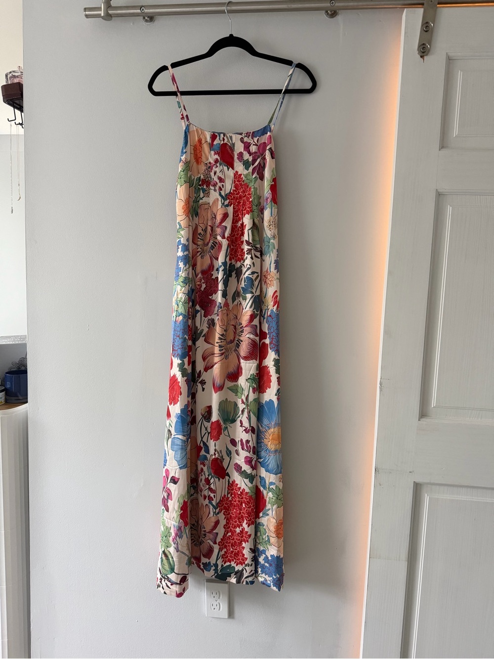 Floral Maxi Slip Dress in Multicolor